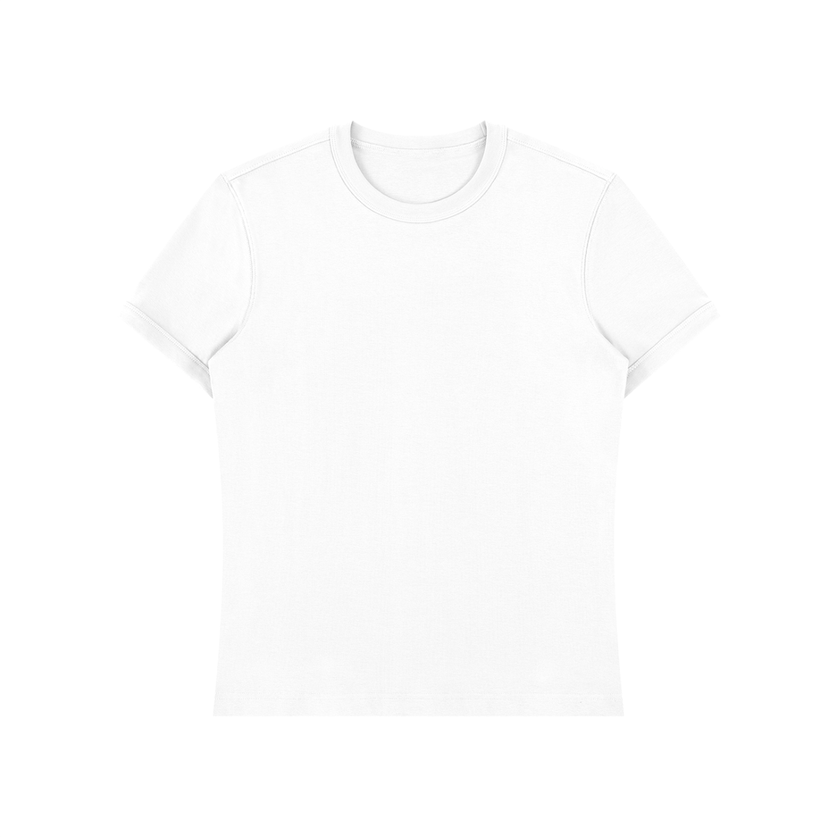 Unisex Slim Fit Cotton Spandex T-Shirt in white