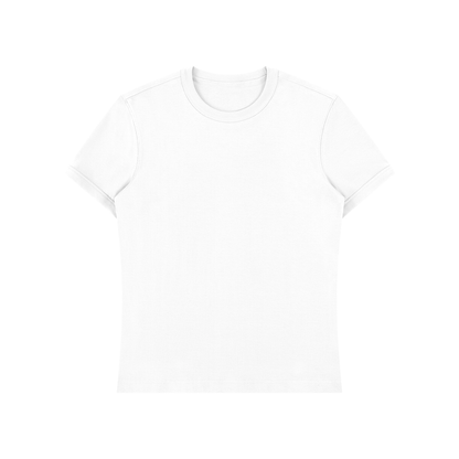 Unisex Slim Fit Cotton Spandex T-Shirt in white
