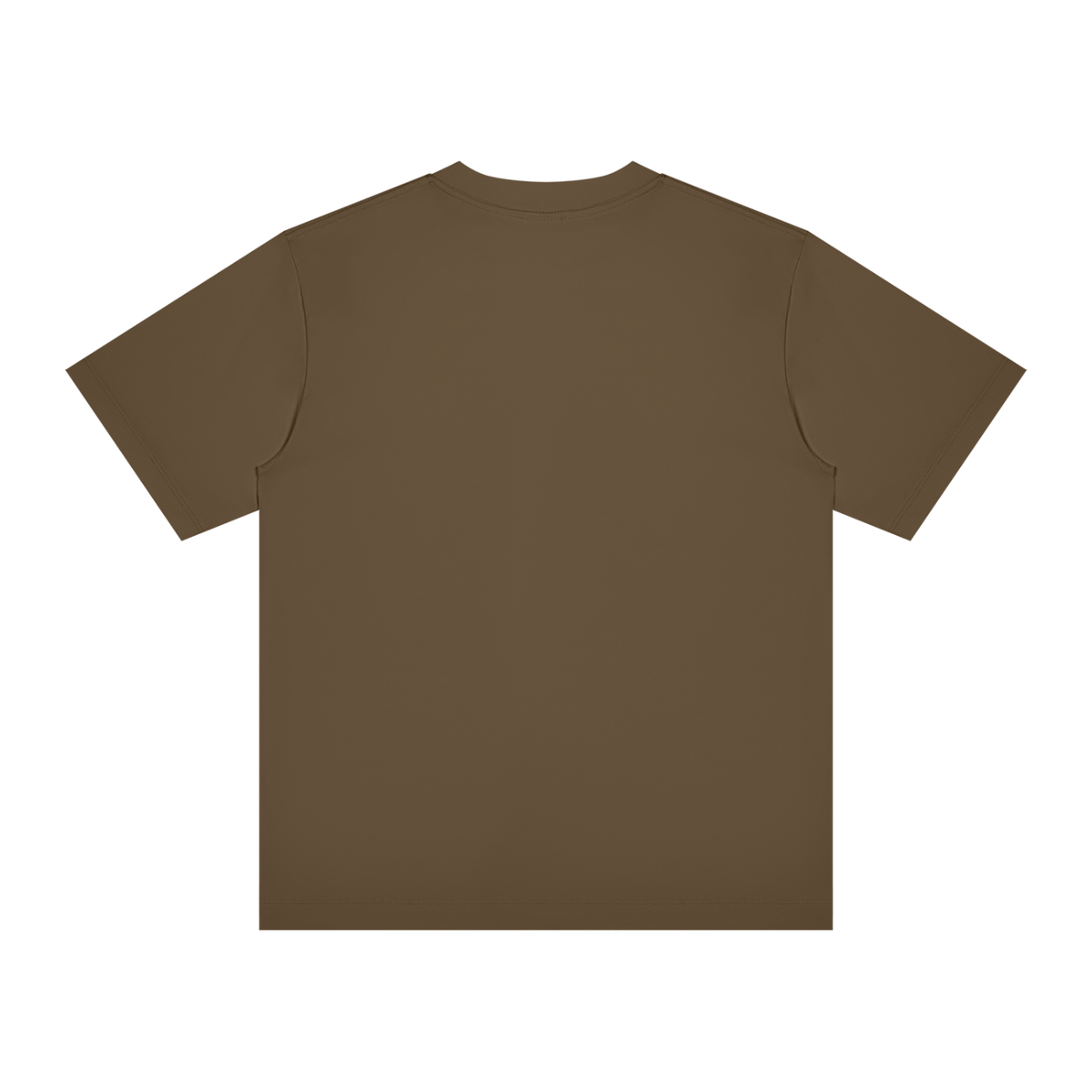 Unisex Slim Fit Crewneck T-Shirt in coffee, alternate angle