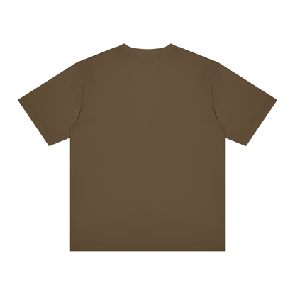 Unisex Slim Fit Crewneck T-Shirt in coffee, alternate angle
