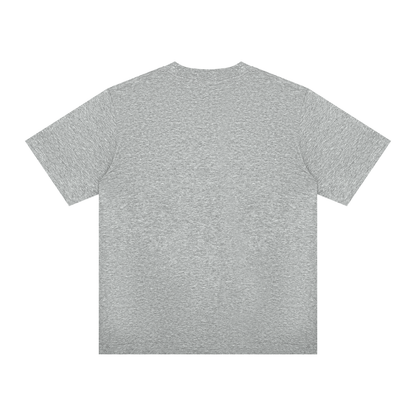 Unisex Slim Fit Crewneck T-Shirt in flower gray, alternate angle