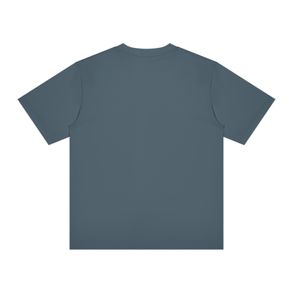 Unisex Slim Fit Crewneck T-Shirt in haze blue, alternate angle