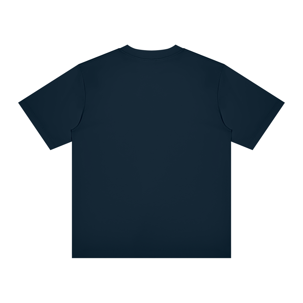 Unisex Slim Fit Crewneck T-Shirt in navy blue, alternate angle
