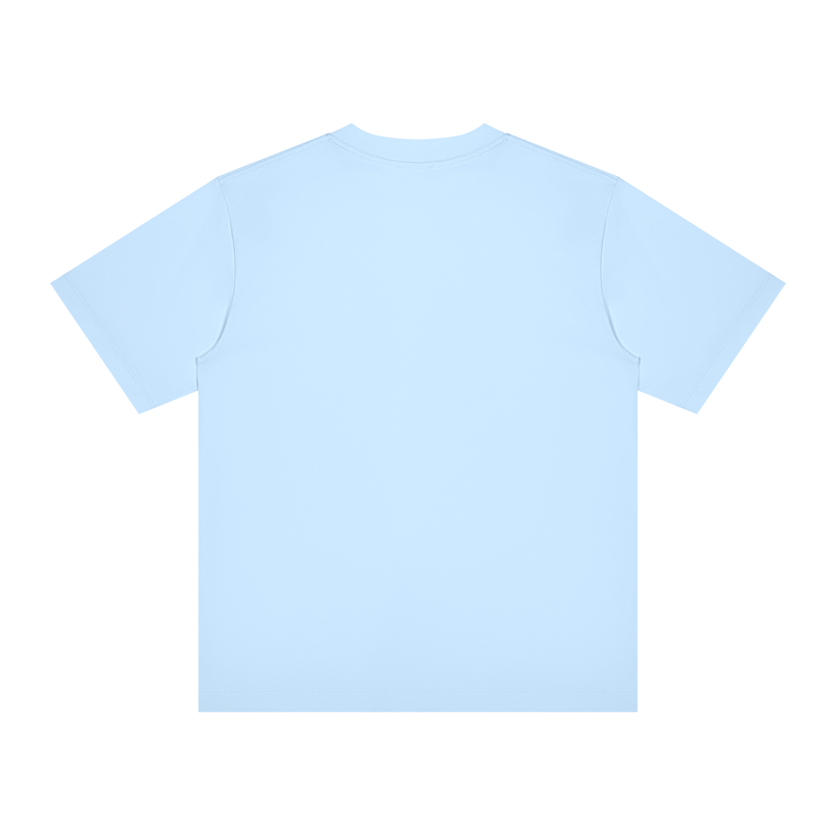 Unisex Slim Fit Crewneck T-Shirt in sky blue, alternate angle