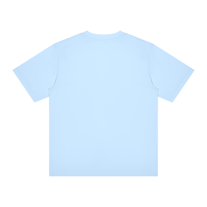 Unisex Slim Fit Crewneck T-Shirt in sky blue, alternate angle