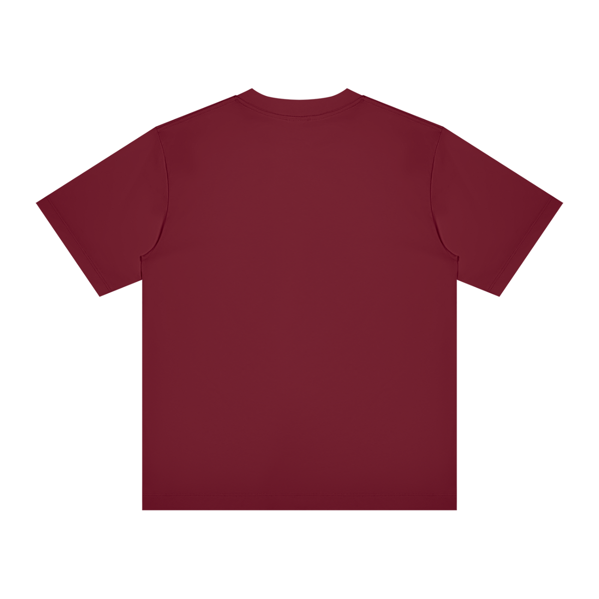 Unisex Slim Fit Crewneck T-Shirt in wine red, alternate angle