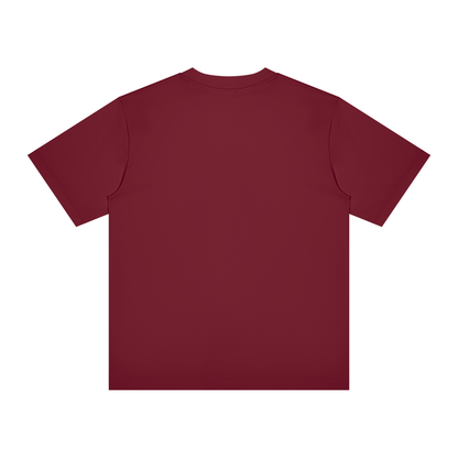 Unisex Slim Fit Crewneck T-Shirt in wine red, alternate angle