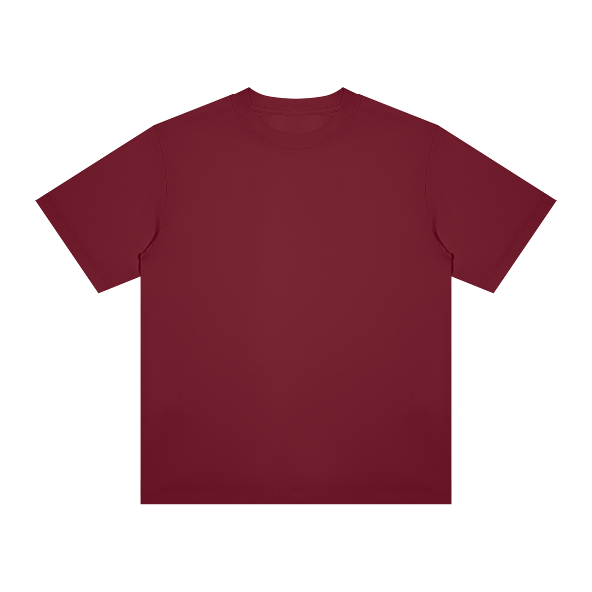 Unisex Slim Fit Crewneck T-Shirt in wine red