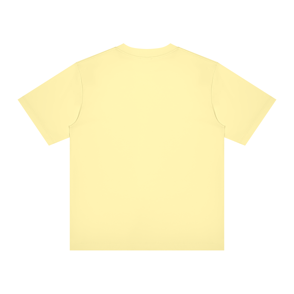 Unisex Slim Fit Crewneck T-Shirt in yellow, alternate angle