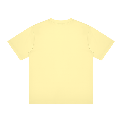 Unisex Slim Fit Crewneck T-Shirt in yellow, alternate angle
