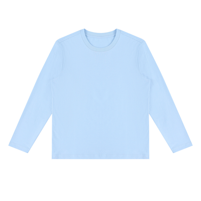 Unisex Slim Fit Long Sleeve T-Shirt in sky blue