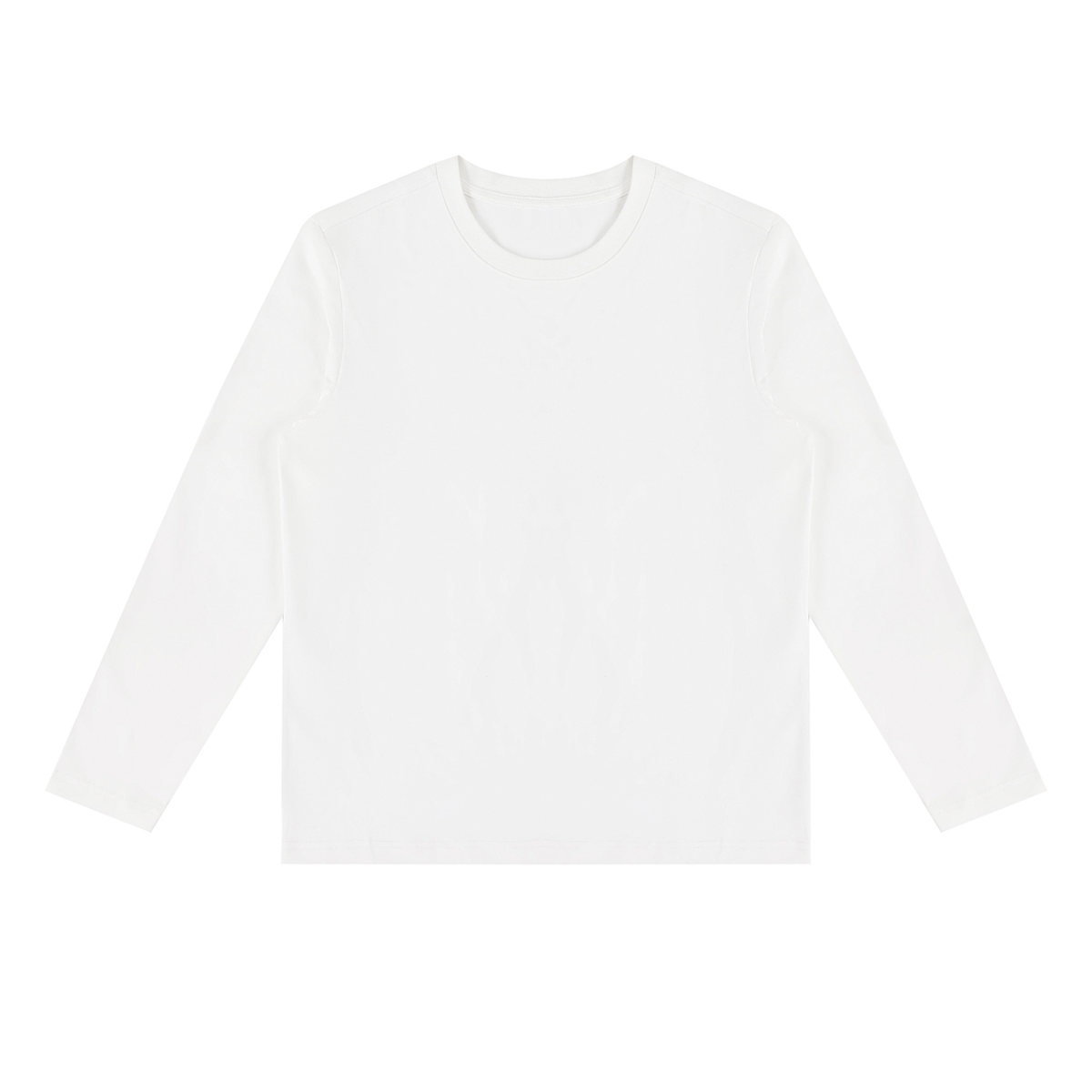 Unisex Slim Fit Long Sleeve T-Shirt in white
