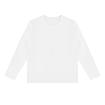 Unisex Slim Fit Long Sleeve T-Shirt in white