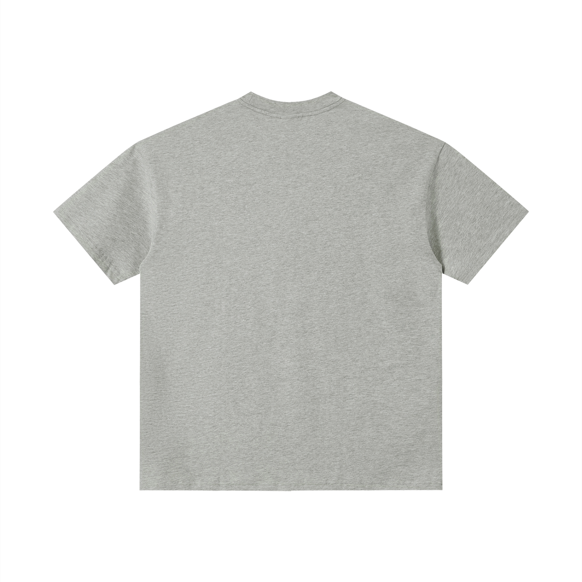 Unisex Slim Fit Tonal Paneled Cotton T-Shirt in flower gray, alternate angle