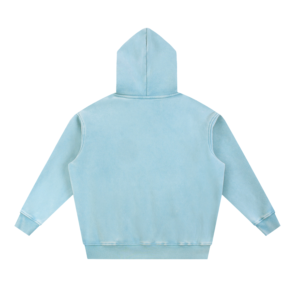 Unisex Snow Wash Fleece Oversize Hoodie in lake blue, alternate angle