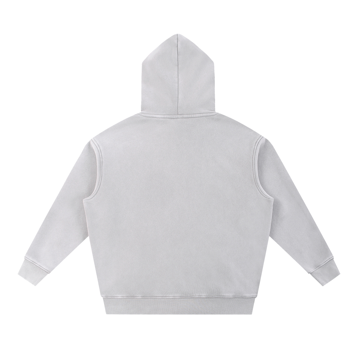 Unisex Snow Wash Fleece Oversize Hoodie in light gray, alternate angle