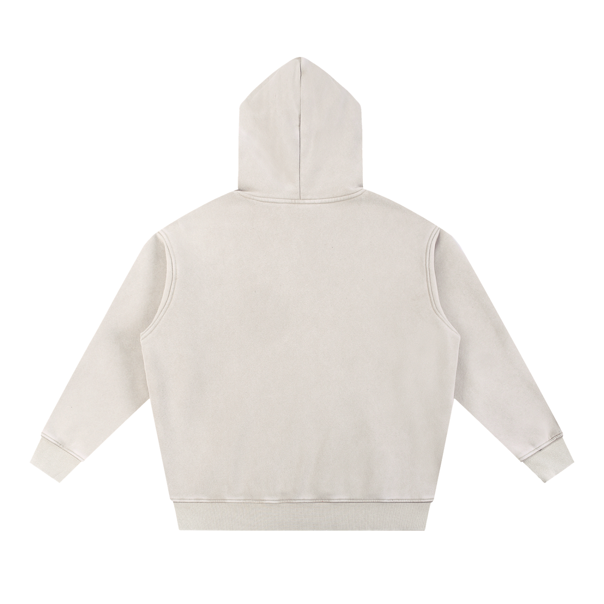 Unisex Snow Wash Fleece Oversize Hoodie in mild apricot, alternate angle