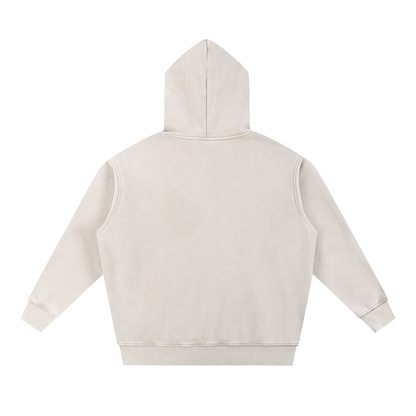Unisex Snow Wash Fleece Oversize Hoodie in mild apricot, alternate angle