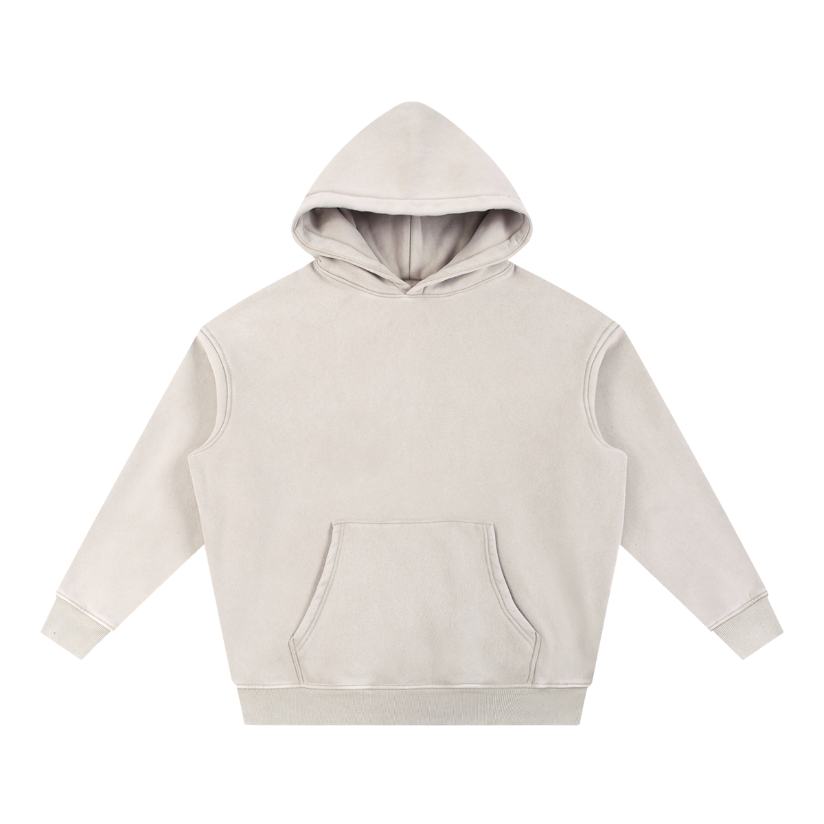 Unisex Snow Wash Fleece Oversize Hoodie in mild apricot