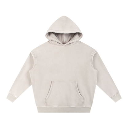 Unisex Snow Wash Fleece Oversize Hoodie in mild apricot