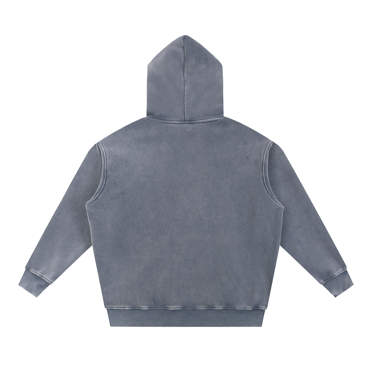 Unisex Snow Wash Fleece Oversize Hoodie in royal blue, alternate angle