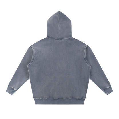 Unisex Snow Wash Fleece Oversize Hoodie in royal blue, alternate angle