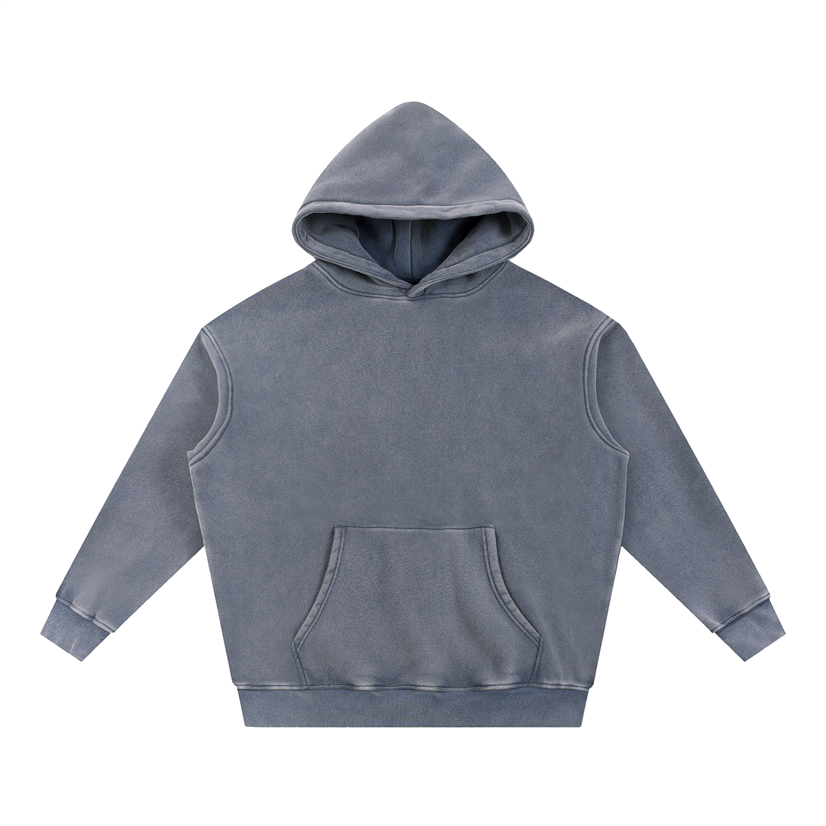 Unisex Snow Wash Fleece Oversize Hoodie in royal blue