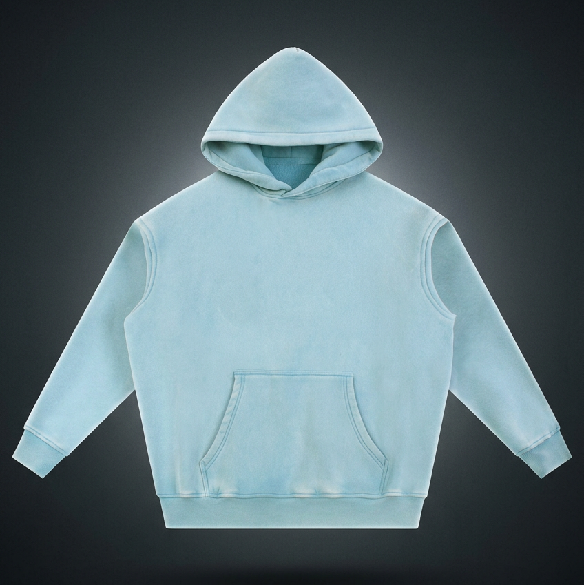 Unisex Snow Wash Fleece Oversize Hoodie, view 1