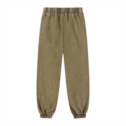 Unisex Snow Wash Heavyweight Jogged Sweatpants in brown, alternate angle