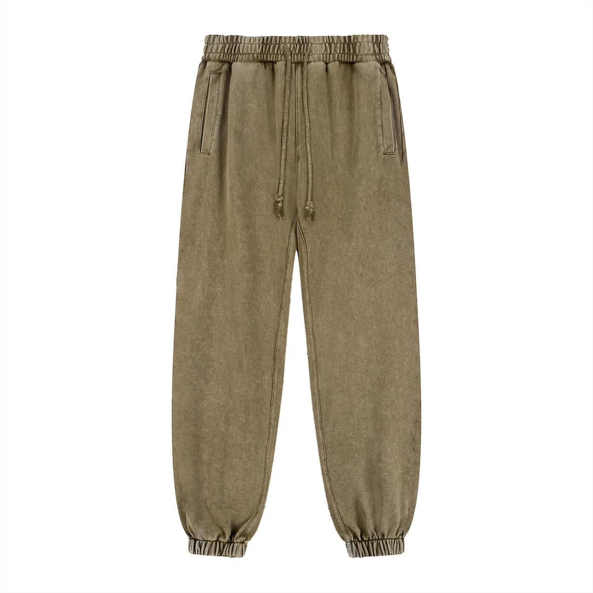 Unisex Snow Wash Heavyweight Jogged Sweatpants in brown