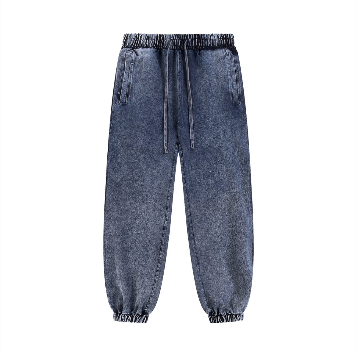 Unisex Snow Wash Jogged Sweatpants in royal blue
