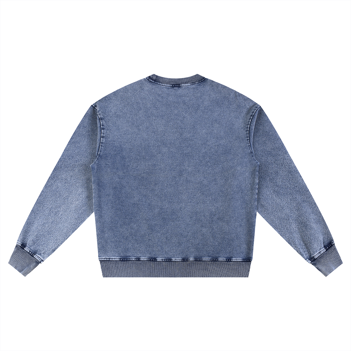 Unisex Snow Wash Oversized Crewneck Sweatshirt in light blue, alternate angle