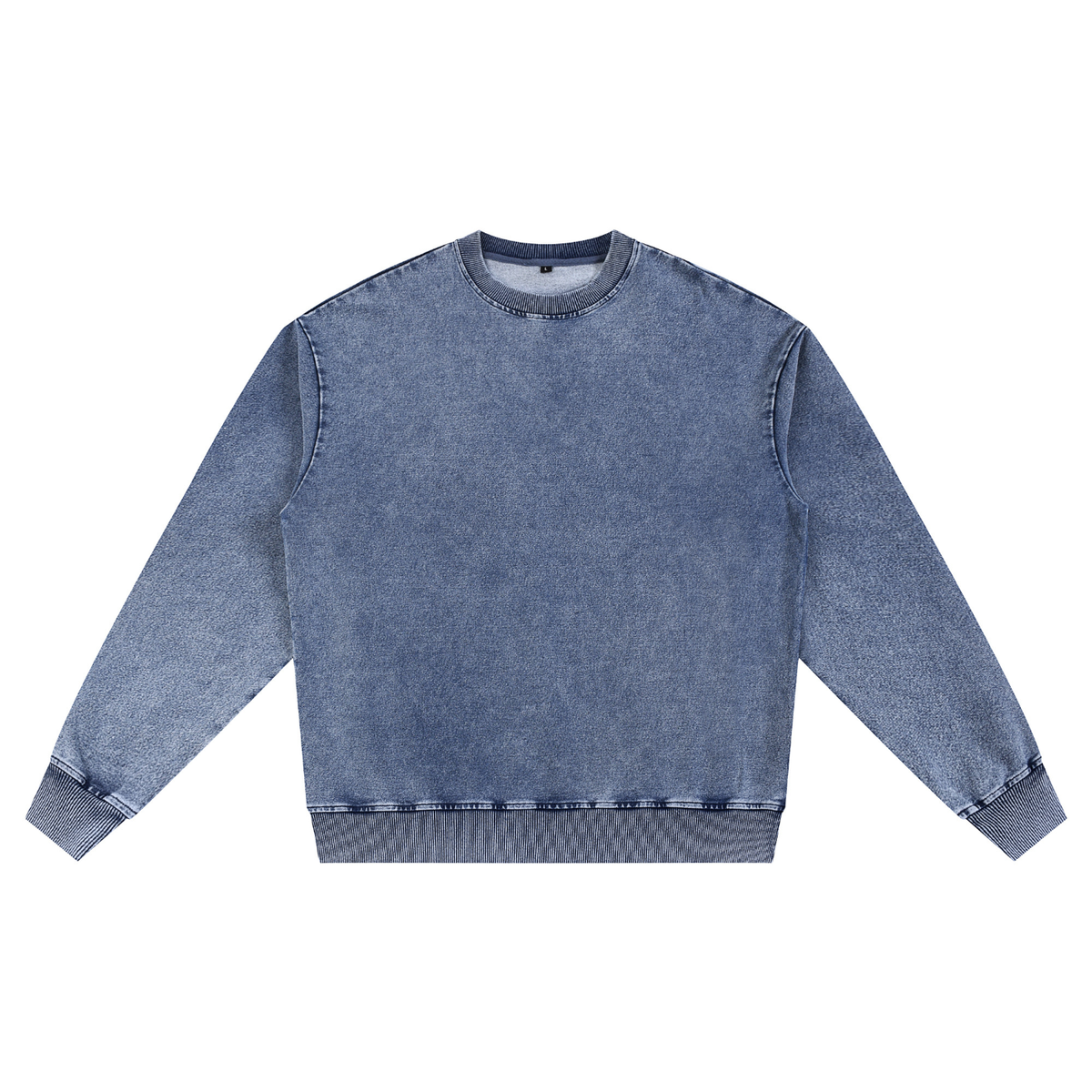 Unisex Snow Wash Oversized Crewneck Sweatshirt in light blue