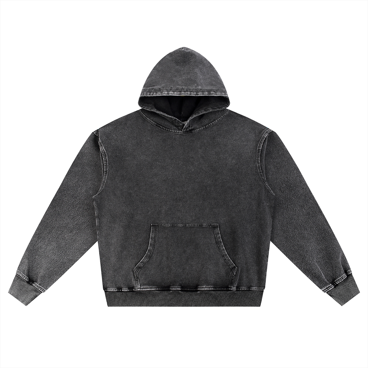 Unisex Snow Wash Oversized Hoodie in black
