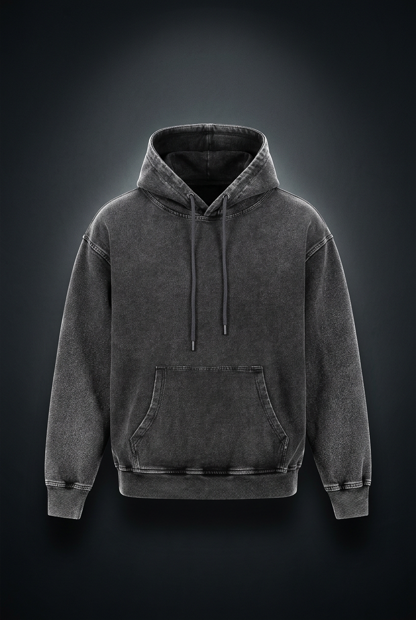 Unisex Snow Wash Oversized Hoodie
