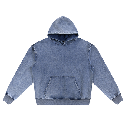 Unisex Snow Wash Oversized Hoodie in light blue