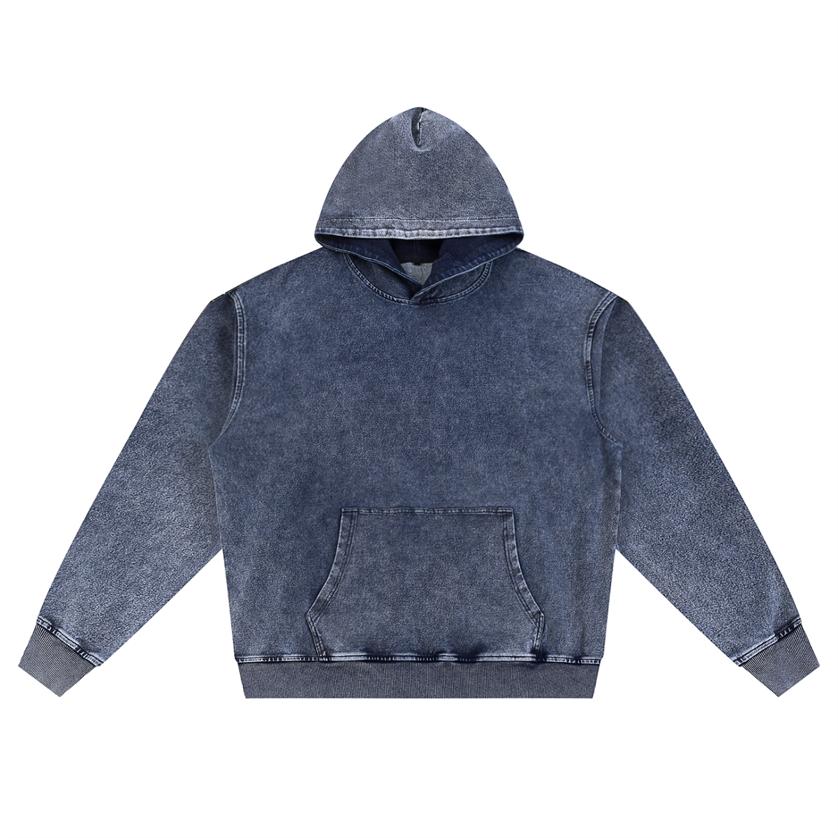 Unisex Snow Wash Oversized Hoodie in royal blue