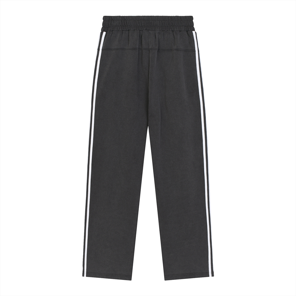 Unisex Snow Washed Contrast Tape Sweatpants in black, alternate angle