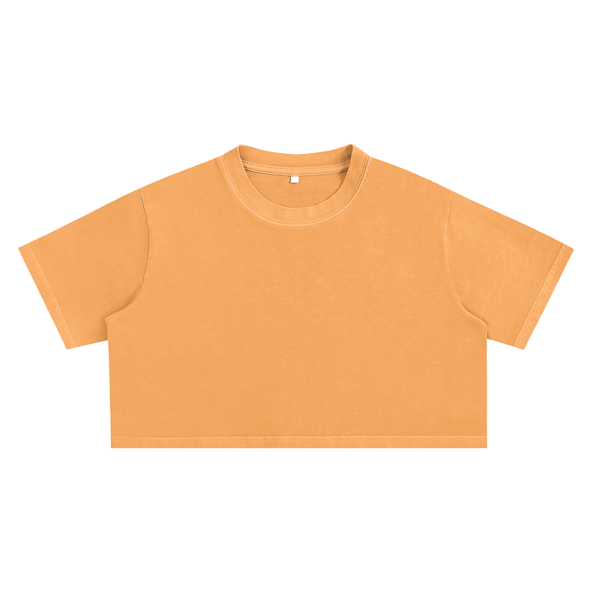 Unisex Snow Washed Crop Top in orange