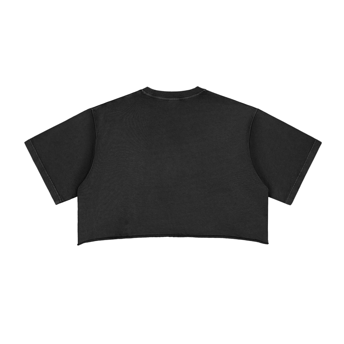 Unisex Snow Washed Drop Shoulder T-Shirt in black, alternate angle