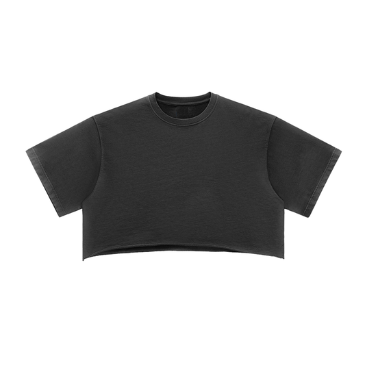 Unisex Snow Washed Drop Shoulder T-Shirt in black