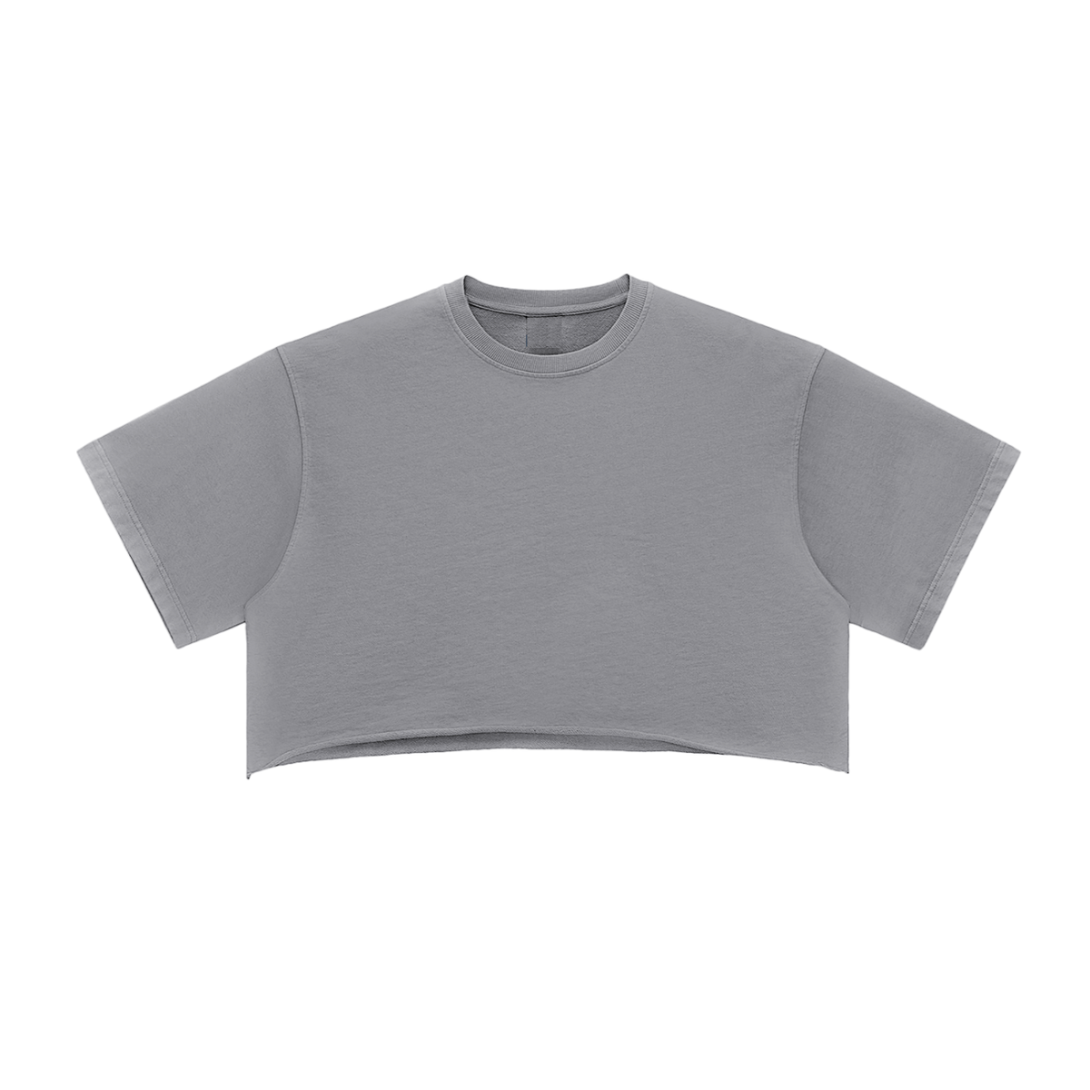 Unisex Snow Washed Drop Shoulder T-Shirt in gray
