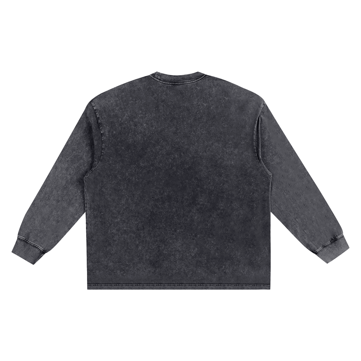 Unisex Snow Washed Frayed Edge T-Shirt in black, alternate angle