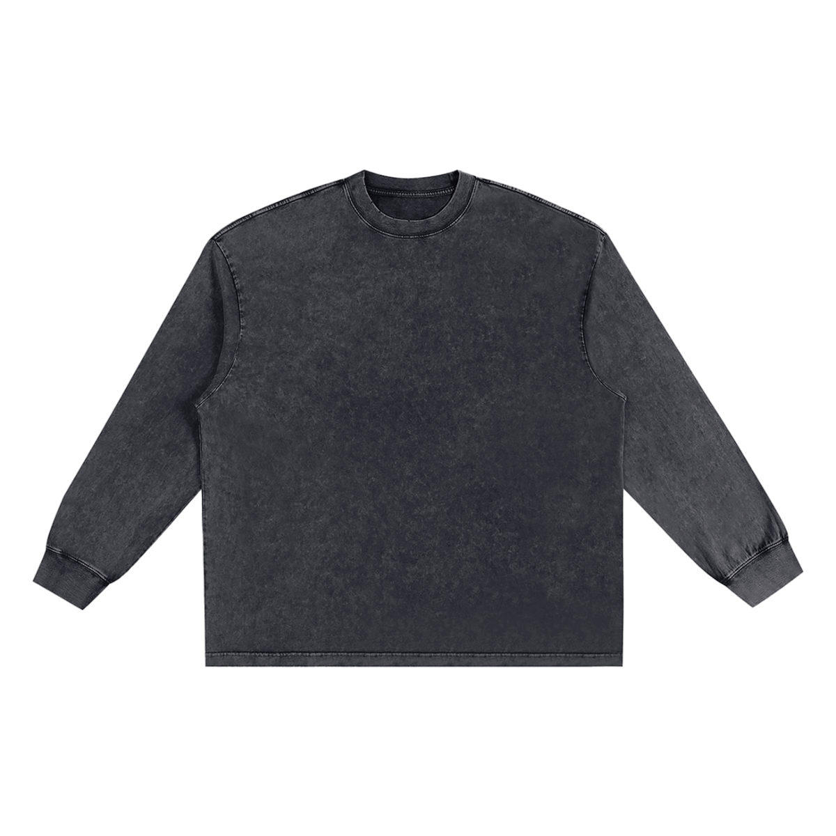 Unisex Snow Washed Frayed Edge T-Shirt in black