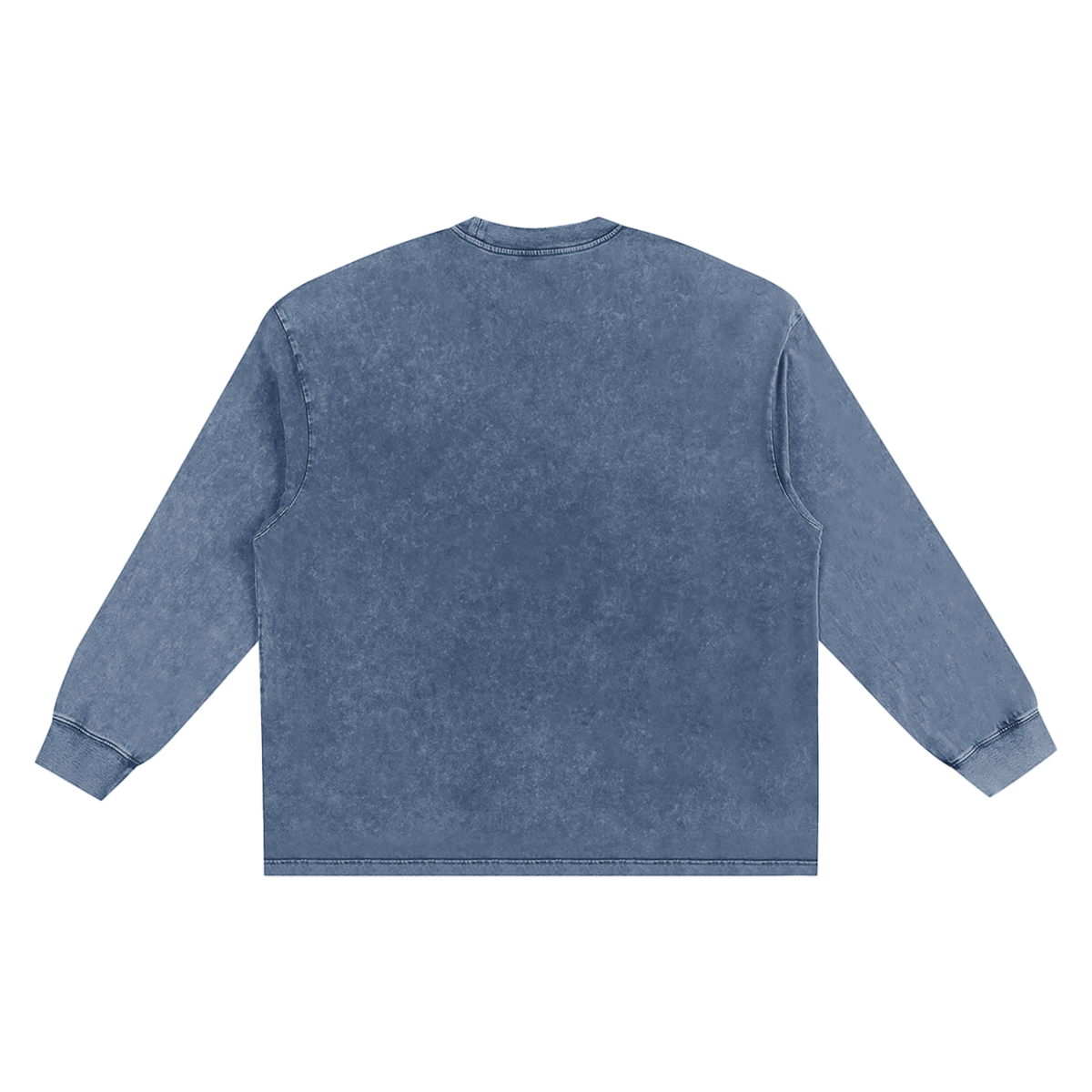 Unisex Snow Washed Frayed Edge T-Shirt in royal blue, alternate angle