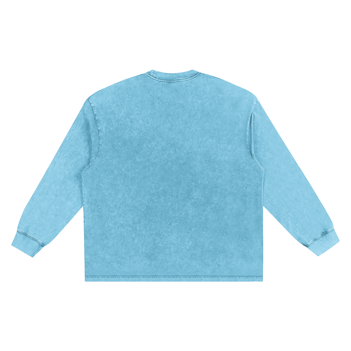Unisex Snow Washed Frayed Edge T-Shirt in sky blue, alternate angle