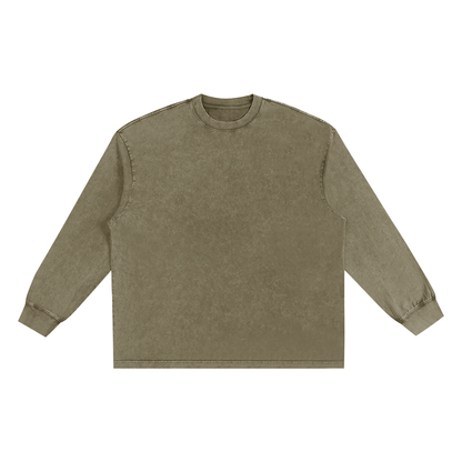 Unisex Snow Washed Frayed Edge T-Shirt in stone gray