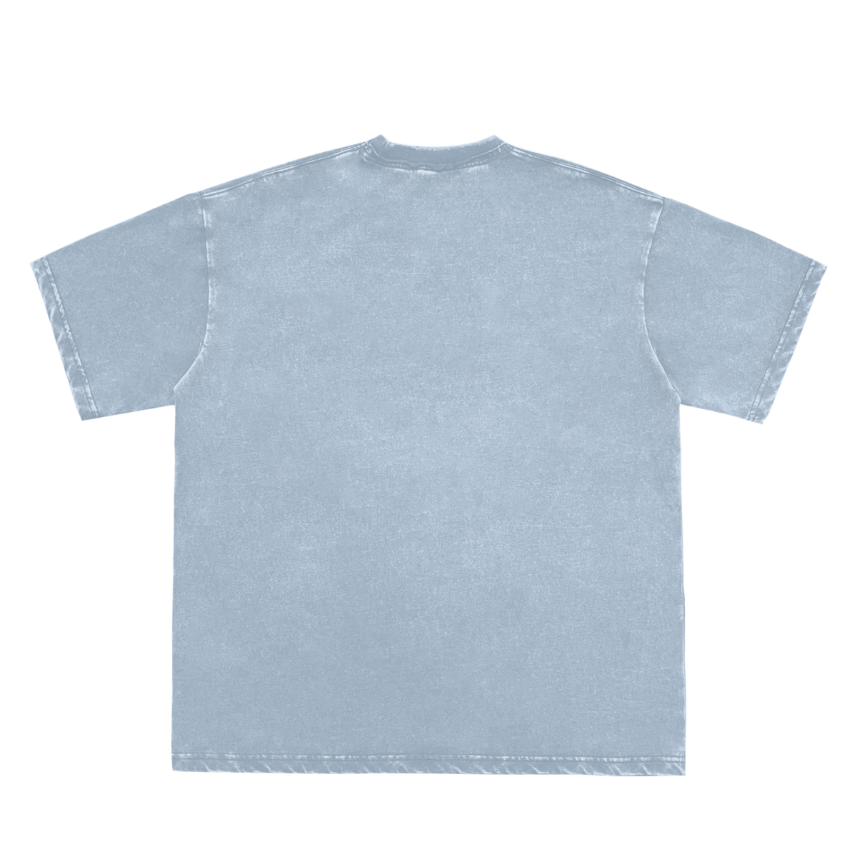 Unisex Snow Washed Frayed T-Shirt in blue, alternate angle
