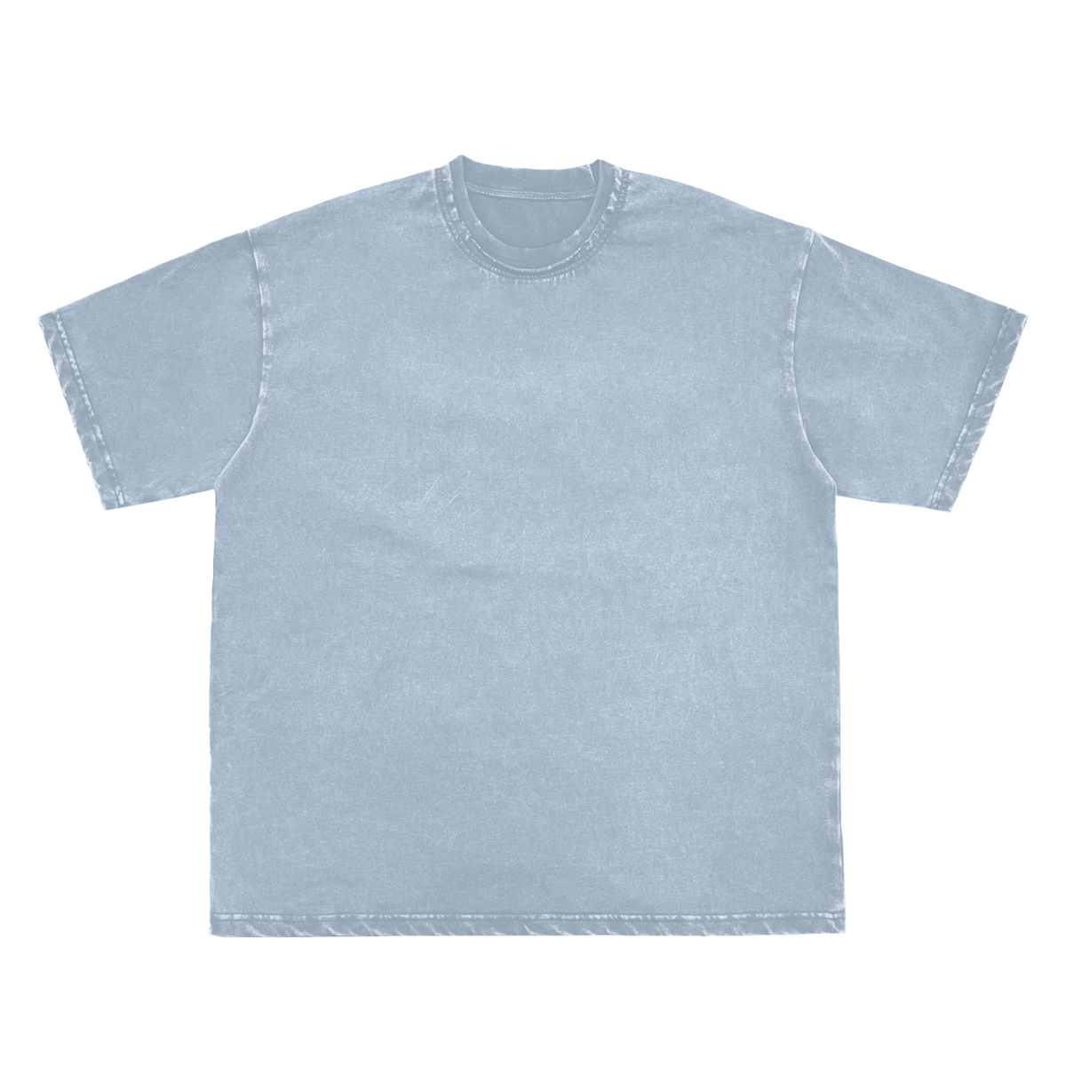 Unisex Snow Washed Frayed T-Shirt in blue