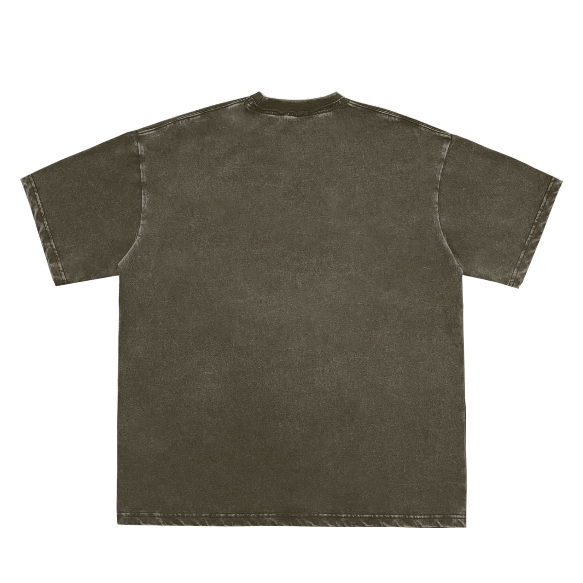 Unisex Snow Washed Frayed T-Shirt in clay gray, alternate angle